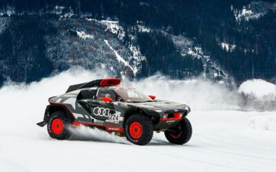Audi RS Q e-tron op sneeuw
