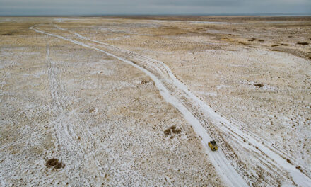 Dwars door het Aralmeer (Kazachstan)