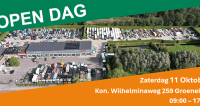Innovatieve Veldhuizen AUTO TRANSPORT OPLEGGER, te zien op open dag