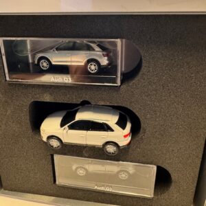 AUDI Q3 SILVER & DARK GREY & WHITE MODEL IN BOX