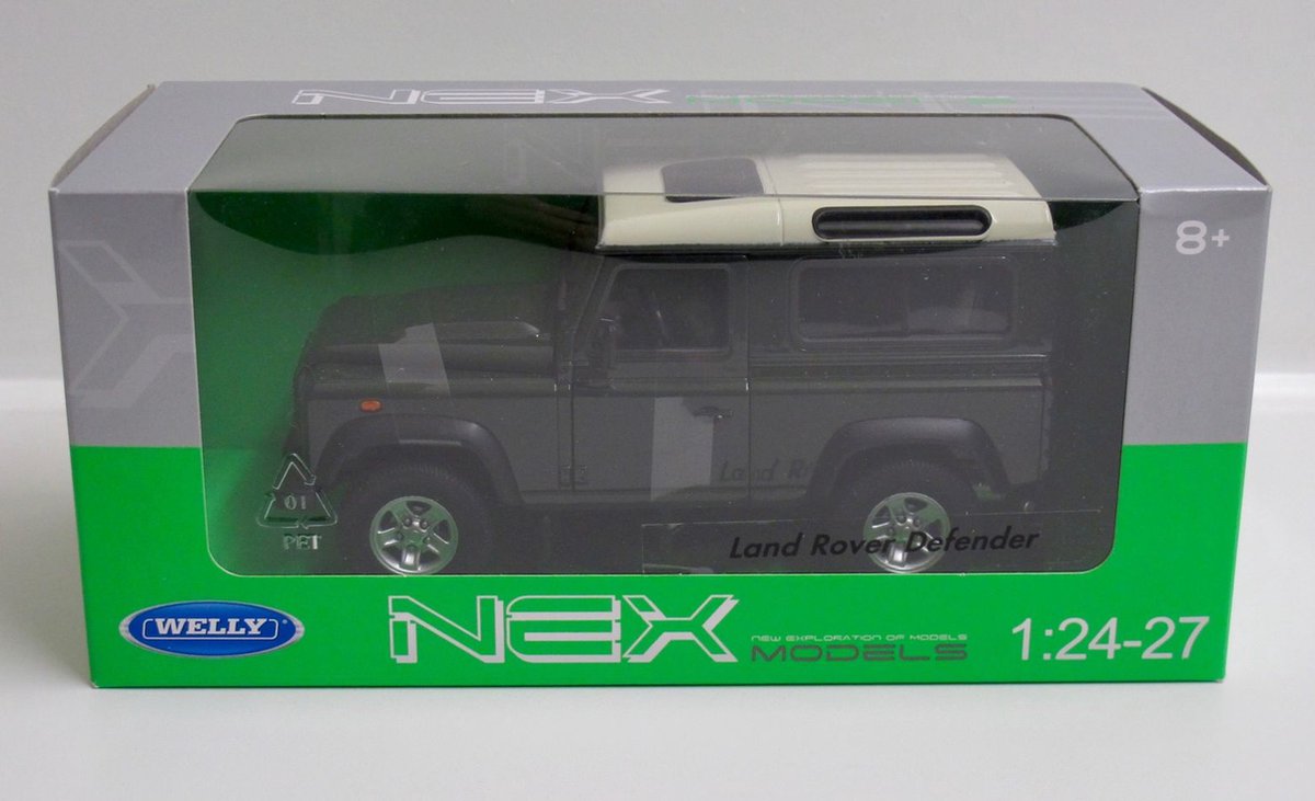 Welly 1/24 Land Rover Defender, Groen - Afbeelding 2