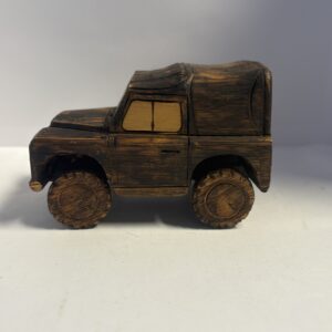 HOUTEN LAND ROVER MINIATUUR UNIEK
