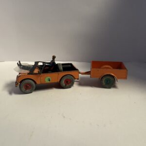 1954 DINKY TOYS 340/341 ORANGE LAND ROVER & TRAILER + MAN