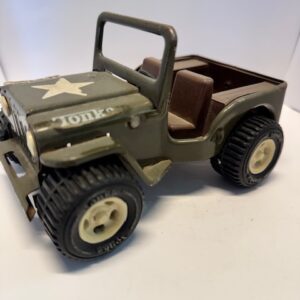 VINTAGE ’70 TONKA 6.25” MILITARY ARMY JEEP BROWN INTERIOR