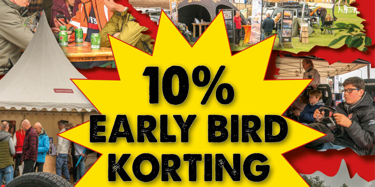 Standhouders 4WD Festival – 10% Vroegboekkorting geldig tot 14 juni a.s.