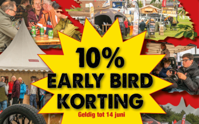 Standhouders 4WD Festival – 10% Vroegboekkorting geldig tot 14 juni a.s.